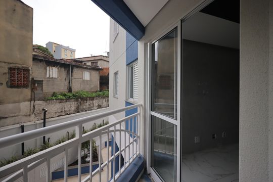 Varanda da Sala de apartamento à venda com 2 quartos, 48m² em Parque Novo Oratório, Santo André
