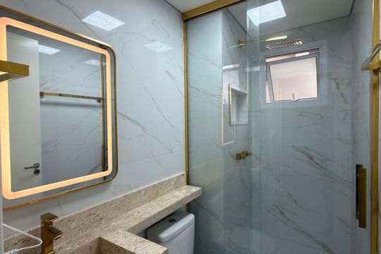 Banheiro Social de apartamento para alugar com 2 quartos, 45m² em Cooperativa, São Bernardo do Campo
