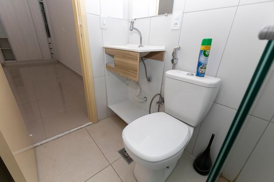 BANHEIRO de kitnet/studio para alugar com 1 quarto, 32m² em Bosque, Campinas