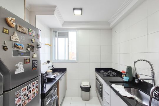 Cozinha e Área de Serviço de apartamento à venda com 2 quartos, 50m² em Baeta Neves, São Bernardo do Campo