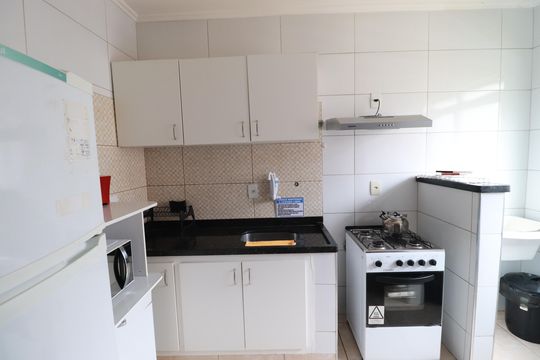 Cozinha  de apartamento para alugar com 1 quarto, 45m² em Vila Monte Alegre, Ribeirão Preto