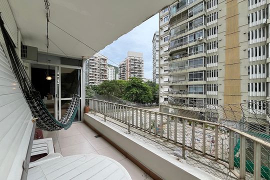Varanda de apartamento à venda com 3 quartos, 120m² em São Conrado, Rio de Janeiro