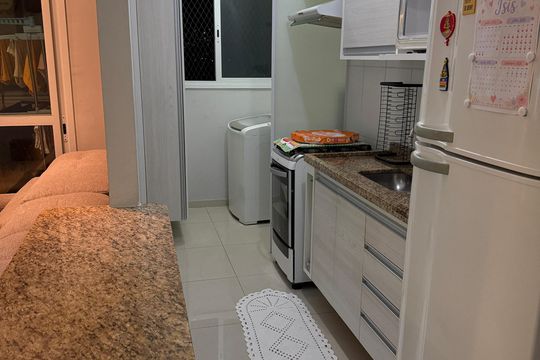 Cozinha de apartamento à venda com 2 quartos, 53m² em Vila Quirino de Lima, São Bernardo do Campo