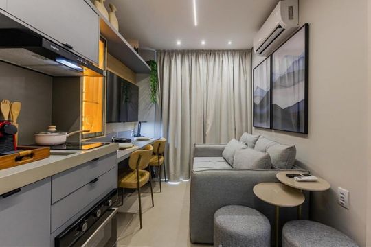 Corredor de apartamento à venda com 1 quarto, 28m² em Moema, São Paulo