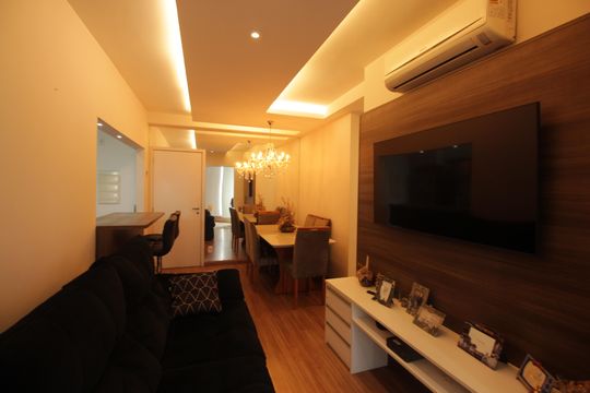 Sala de apartamento para alugar com 2 quartos, 63m² em Macuco, Santos