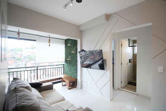 Sala de apartamento para alugar com 2 quartos, 49m² em Parque Reboucas, São Paulo