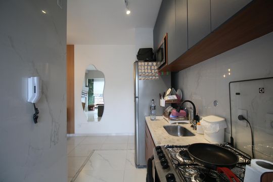 Cozinha de apartamento para alugar com 2 quartos, 49m² em Parque Reboucas, São Paulo