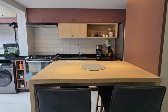 Cozinha e Área de Serviço de casa de condomínio à venda com 3 quartos, 98m² em Parque Renato Maia, Guarulhos