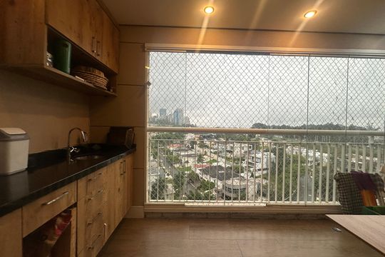 Varanda da Sala de apartamento para alugar com 3 quartos, 107m² em Alphaville, Barueri