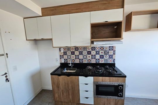 Cozinha de apartamento à venda com 1 quarto, 24m² em Vila Nova das Belezas, São Paulo