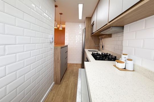 Cozinha de apartamento para alugar com 2 quartos, 44m² em Jardim Iris, São Paulo