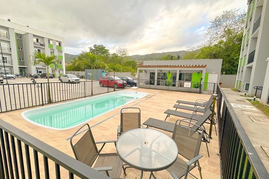 Área comum - Piscina de apartamento para alugar com 1 quarto, 37m² em São Sebastiao, Palhoça