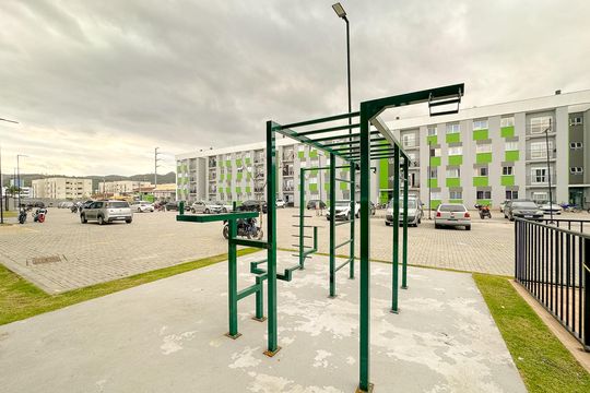 Área comum - Academia de apartamento para alugar com 1 quarto, 37m² em São Sebastiao, Palhoça