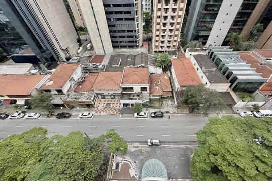 Vista  de apartamento à venda com 1 quarto, 45m² em Cidade Monções, São Paulo
