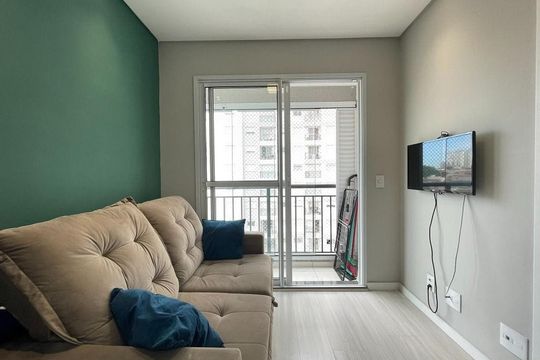 Sala de apartamento à venda com 2 quartos, 38m² em Jardim Analia Franco, São Paulo