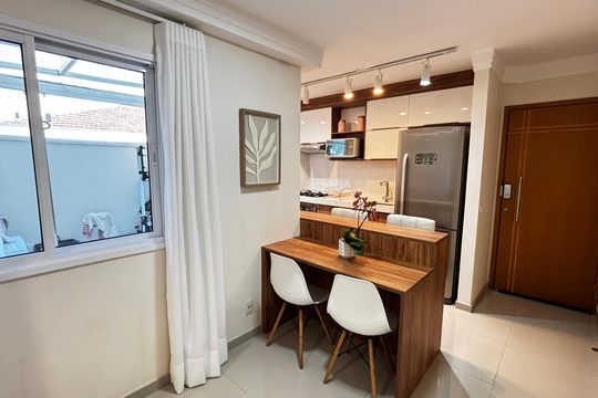 Sala - Sala de Jantar de apartamento à venda com 2 quartos, 52m² em Vila Pires, Santo André
