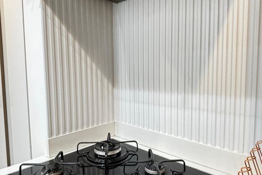 Cozinha de apartamento à venda com 2 quartos, 52m² em Vila Pires, Santo André