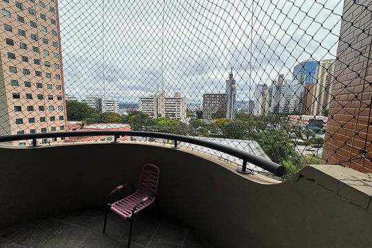 Varanda da Sala de apartamento para alugar com 1 quarto, 56m² em Alphaville, Barueri