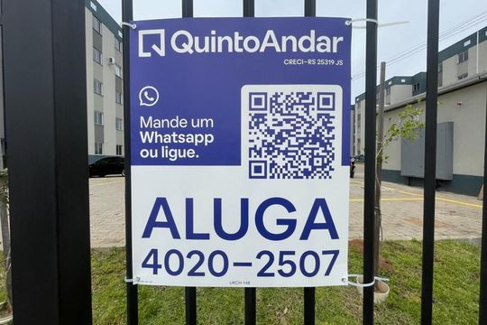 Placa Instalada em 23/10/2026 - Cod.UKCH-148 de apartamento para alugar com 2 quartos, 42m² em Canudos, Novo Hamburgo