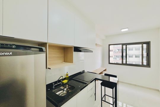 Sala de apartamento para alugar com 1 quarto, 28m² em Vila Guilhermina, São Paulo