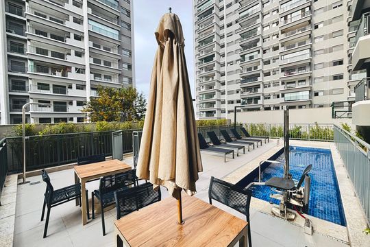 Área comum - Piscina de apartamento para alugar com 1 quarto, 28m² em Vila Guilhermina, São Paulo