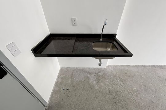 Cozinha de kitnet/studio à venda com 1 quarto, 24m² em Vila Olímpia, São Paulo