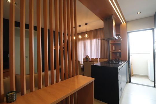 Cozinha de apartamento para alugar com 2 quartos, 60m² em Osvaldo Rezende, Uberlândia