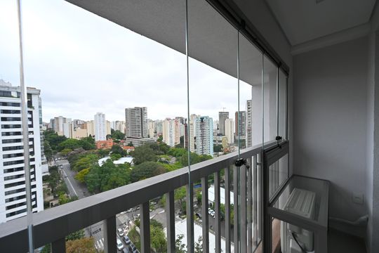 Varanda de kitnet/studio para alugar com 1 quarto, 28m² em Vila Clementino, São Paulo