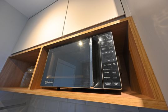 Cozinha de kitnet/studio para alugar com 1 quarto, 28m² em Vila Clementino, São Paulo