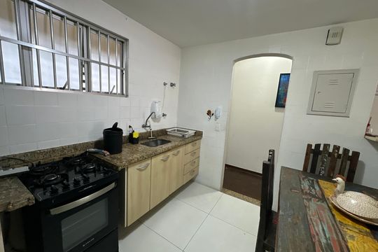 Cozinha de apartamento para alugar com 1 quarto, 66m² em Itararé, São Vicente