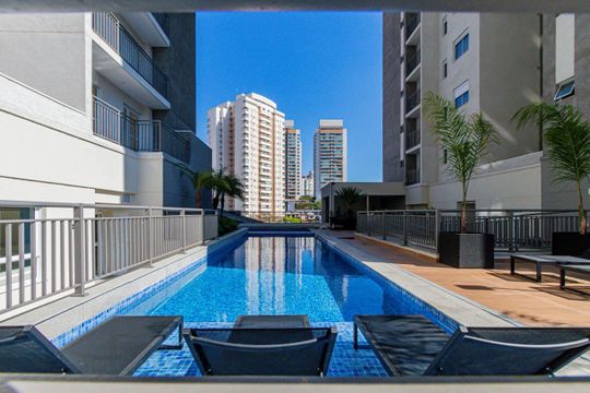Área comum - Piscina de apartamento para alugar com 1 quarto, 28m² em Pompeia, São Paulo