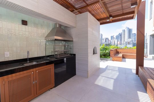 Área comum - Churrasqueira de kitnet/studio à venda com 1 quarto, 25m² em Perdizes, São Paulo
