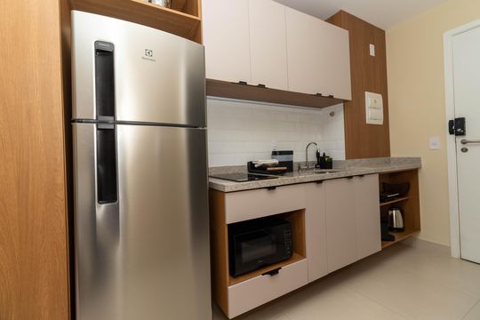 Cozinha de kitnet/studio à venda com 1 quarto, 25m² em Perdizes, São Paulo