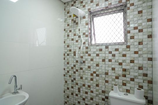 Banheiro da suíte de apartamento para alugar com 3 quartos, 110m² em Barcelona, São Caetano do Sul