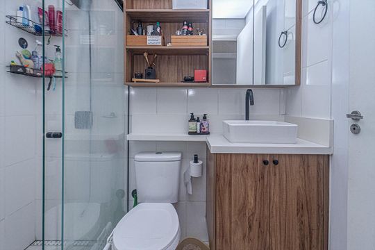 banheiro social_2 de apartamento à venda com 2 quartos, 45m² em Jardim Maria Estela, São Paulo