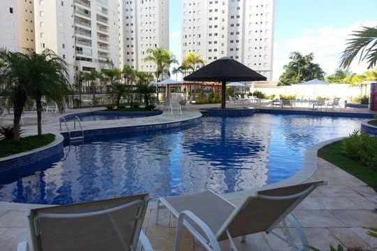 Área comum - Piscina de apartamento para alugar com 3 quartos, 92m² em Vila Brandina, Campinas
