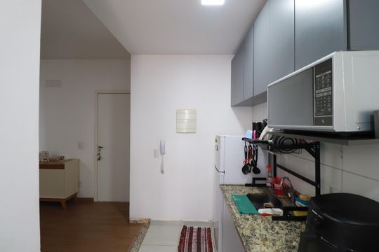 Cozinha  de apartamento para alugar com 2 quartos, 57m² em Quintino Facci Ii, Ribeirão Preto