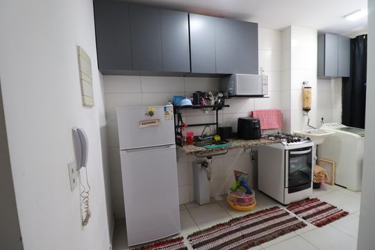 Cozinha  de apartamento para alugar com 2 quartos, 57m² em Quintino Facci Ii, Ribeirão Preto