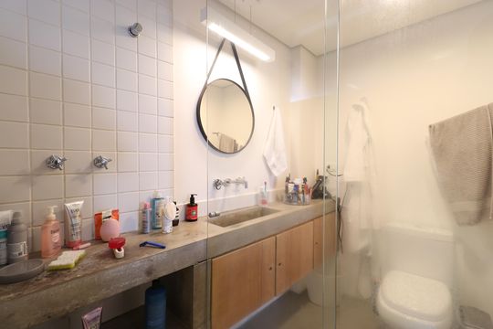 Banheiro da Suíte de apartamento à venda com 2 quartos, 95m² em Vila Leopoldina, São Paulo