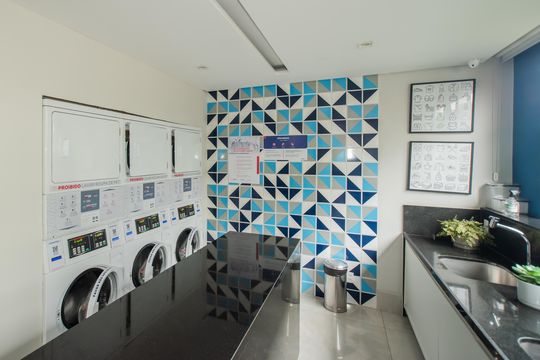 Área comum - Lavanderia de kitnet/studio à venda com 1 quarto, 23m² em Vila Mariana, São Paulo