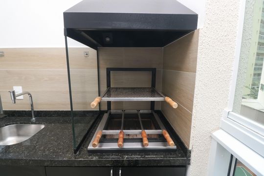 Varanda gourmet de apartamento para alugar com 3 quartos, 96m² em Vila Lea, Santo André