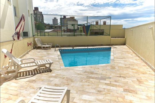 Área comum - Piscina de apartamento para alugar com 3 quartos, 70m² em Vila Tupi, São Bernardo do Campo