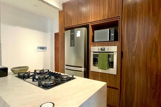 Cozinha de apartamento à venda com 2 quartos, 81m² em Jardim Paulista, São Paulo