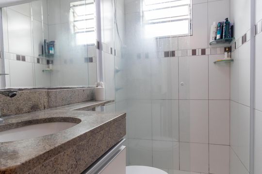 Banheiro de apartamento para alugar com 2 quartos, 49m² em Loteamento Parque São Martinho, Campinas