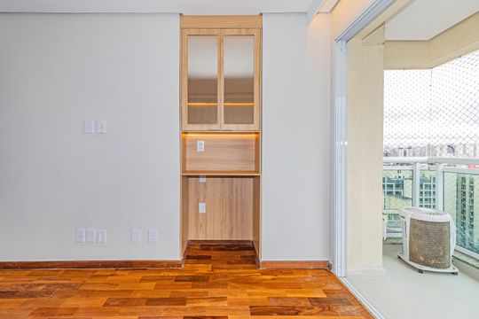 Detalhe Sala de apartamento à venda com 2 quartos, 96m² em Cidade Monções, São Paulo