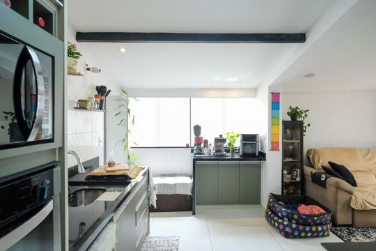Cozinha de casa para alugar com 1 quarto, 60m² em Olímpico, São Caetano do Sul