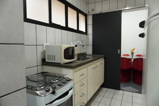 Cozinha de apartamento para alugar com 2 quartos, 70m² em Parque Arnold Schimidt, São Carlos
