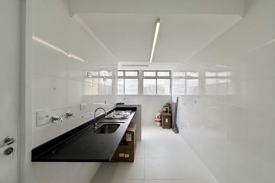 Cozinha de apartamento para alugar com 3 quartos, 107m² em Campo Belo, São Paulo