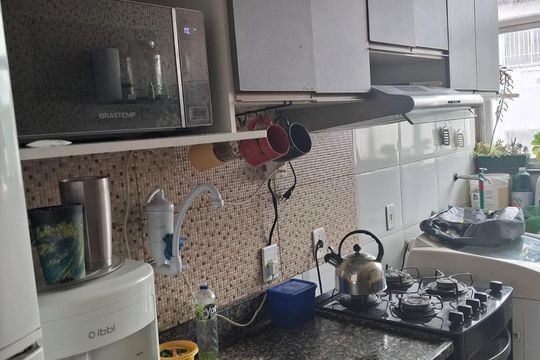 Cozinha de apartamento à venda com 2 quartos, 47m² em Campo Grande, Rio de Janeiro