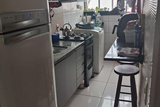 Cozinha de apartamento à venda com 2 quartos, 47m² em Campo Grande, Rio de Janeiro